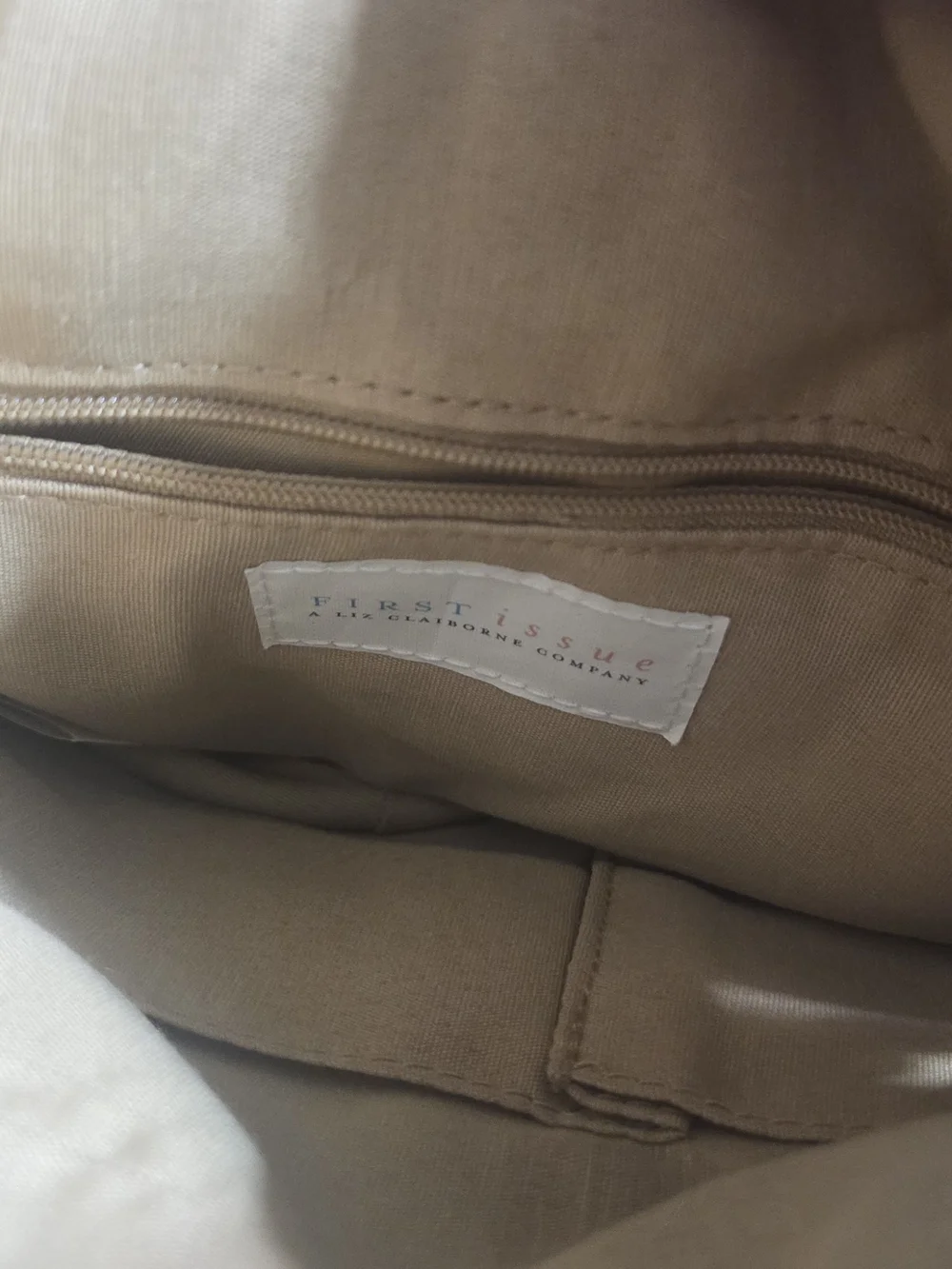 First Issue Liz Claiborne  Brown Leather Sling Bag Backpack Purse